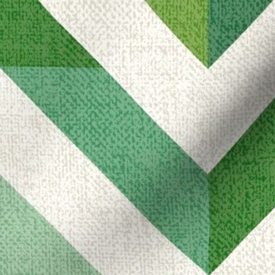 Checker Mirror Chevron Moss and Pine Green (Large Scale)