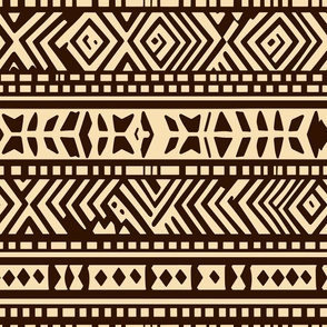 Africa Mali Angola Senegal Burkina Faso Mud cloth Style Pattern Cream Brown  II