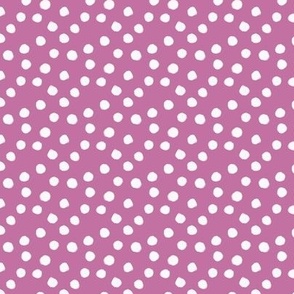 SPOTS ON PINK WHITE DOT SMALL