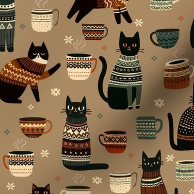 Cozy Autumn - Tea and cats in terra M