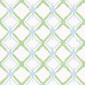 Gwendolen Trellis Light Blue and Green