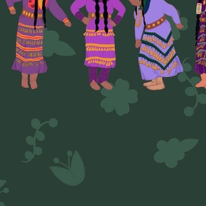 Green Old Style Jingle Dress