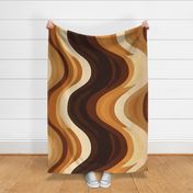 1970s Mahogany Soul Brown Brother Sister - Wavy Lines II
