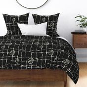 Streets and places on black - xxl - bedding - wallpaper- jumbo