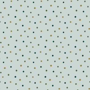 Gouache polka dots on baby blue small