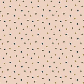 Gouache polka dots on dusty pink small