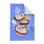 Pies and Shine Pun Teatowel/Wall hanging - Electric Blue