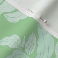 Textured Leaf Imprint on lime green