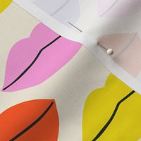 Lips Love Valentines Print in Bright Vibrant Colors - Medium