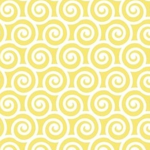 Bold Swirls- Dreamy Yellow F7E775: Extra Small