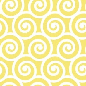 Bold Swirls- Dreamy Yellow F7E775: Small