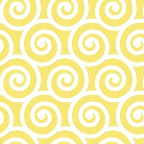 Bold Swirls- Dreamy Yellow F7E775: Medium