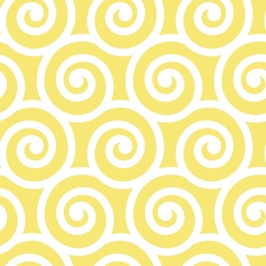 Bold Swirls- Dreamy Yellow F7E775: Large