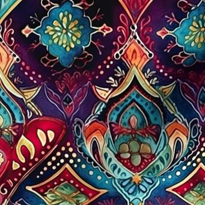 Ottoman Dreams: Luminous Colors in Artistic Wallpaper (26)