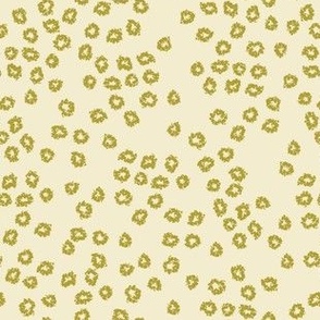 Seed Pod Dots in Warm Cream and Acid Green