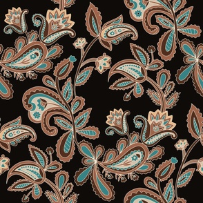 Delicate Paisley with turquoise