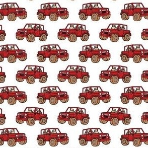 Small Scale Jeep 4x4 Adventures Off Road All Terrain Vehicles in Red