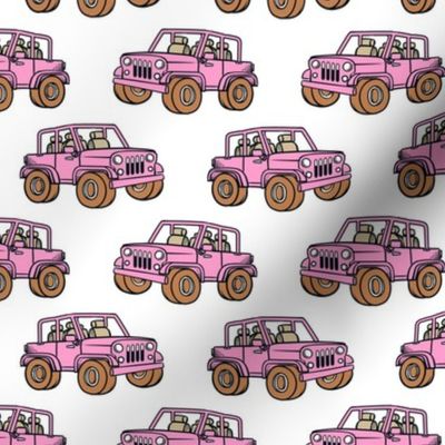 Medium Scale Jeep 4x4 Adventures Off Road All Terrain Vehicles in Pink