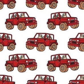 Medium Scale Jeep 4x4 Adventures Off Road All Terrain Vehicles in Red