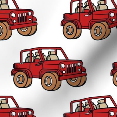 Large Scale Jeep 4x4 Adventures Off Road All Terrain Vehicles in Red