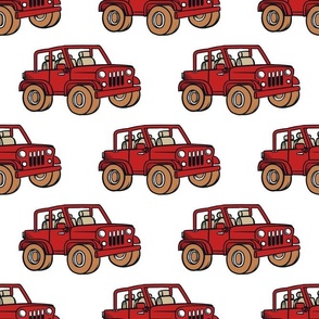 Large Scale Jeep 4x4 Adventures Off Road All Terrain Vehicles in Red