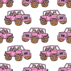 Large Scale Jeep 4x4 Adventures Off Road All Terrain Vehicles in Pink