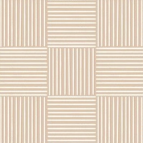 Zen Garden Rake Striped Grid, Neutral Beige, 4in