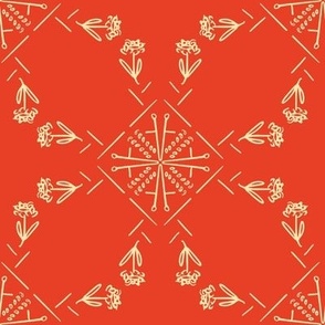 Polish Sisters- red 8x8"