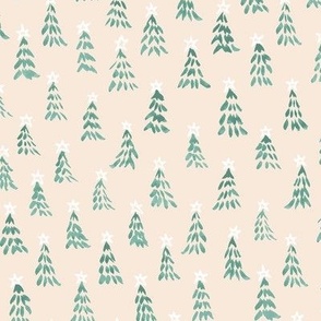 Holiday Trees on Sweet Pink