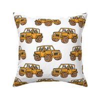 Large Scale Jeep 4x4 Adventures Off Road All Terrain Vehicles in Yellow Gold