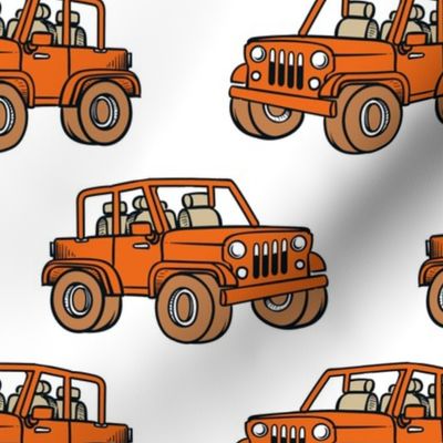 Large Scale Jeep 4x4 Adventures Off Road All Terrain Vehicles in Orange