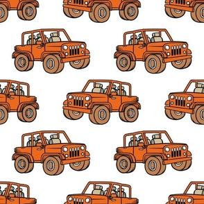 Large Scale Jeep 4x4 Adventures Off Road All Terrain Vehicles in Orange