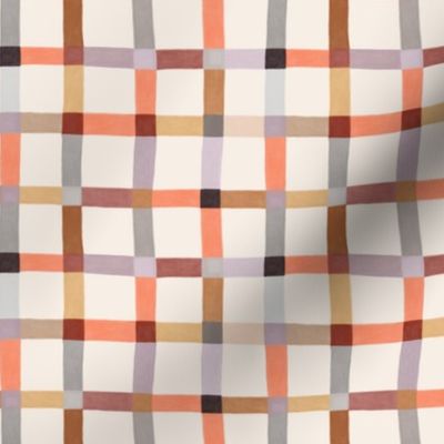 Autumn Colors Plaid Small / Colorful Grid Design / Gingham Design