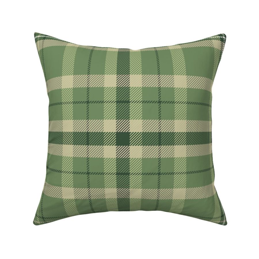 Tweed plaid green and tan