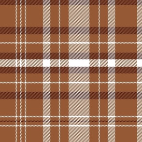 Fall plaid in brown and white