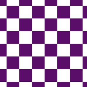 checkerboard white and purple