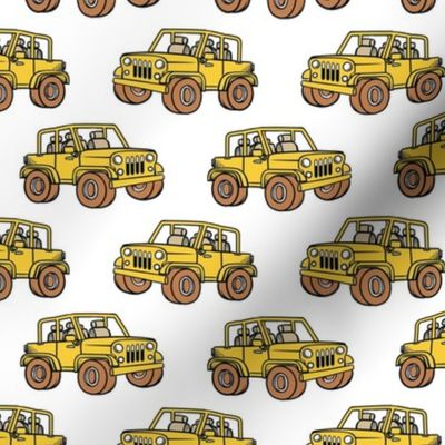 Medium Scale Jeep 4x4 Adventures Off Road All Terrain Vehicles in Yellow