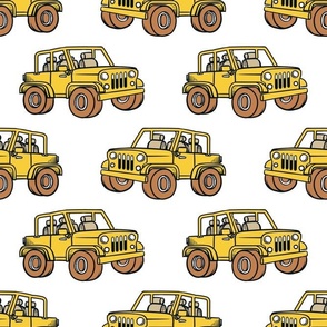 Large Scale Jeep 4x4 Adventures Off Road All Terrain Vehicles in Yellow