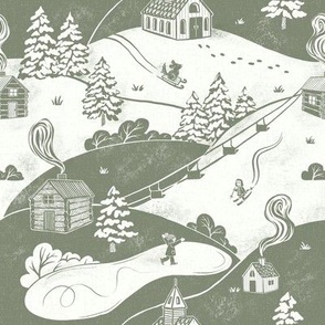 Frosty Village-Sage