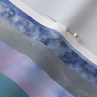Sky Photos Mirror Stripes - Sunset to Sunrise - Large Scale Abstract Clouds in Blue, Gray, White, Orange, Lavender
