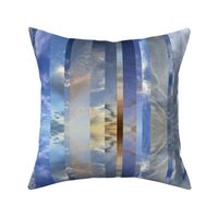 Sky Photos Mirror Stripes - Sunset to Sunrise - Large Scale Abstract Clouds in Blue, Gray, White, Orange, Lavender