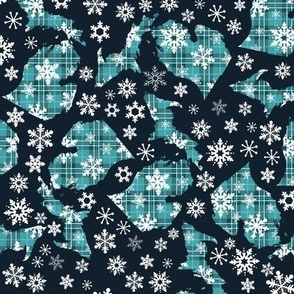 Michigan Plaid Snowflakes