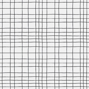 Hand-drawn grid lines dark gray on off-white large scale