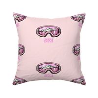 Ski goggles in pink