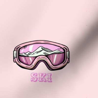 Ski goggles in pink