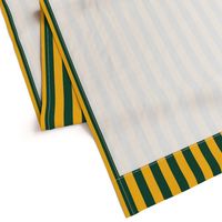 Yellow Gold and Green Stripes Fabric Wallpaper