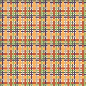 multi-color plaid basket weave