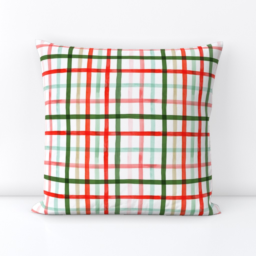 Christmas Watercolor Plaid