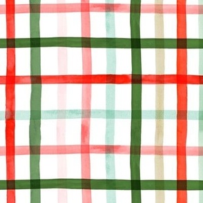 Watercolor Plaid Fabric, Wallpaper and Home Decor | Spoonflower
