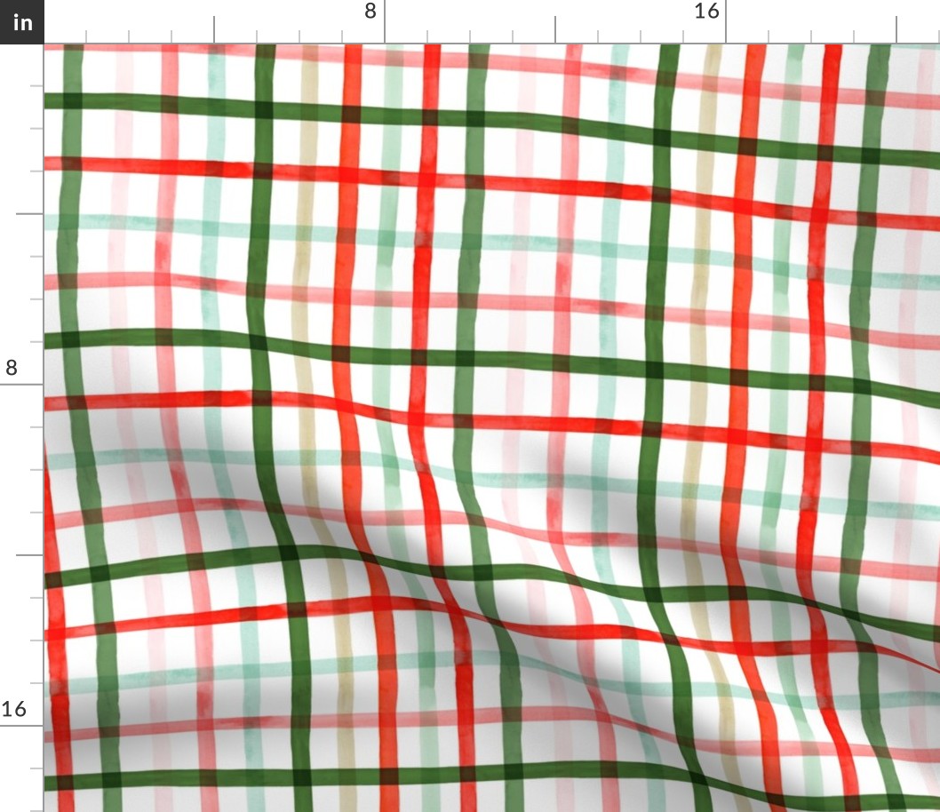 Christmas Watercolor Plaid